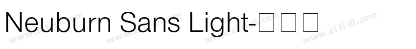 Neuburn Sans Light字体转换